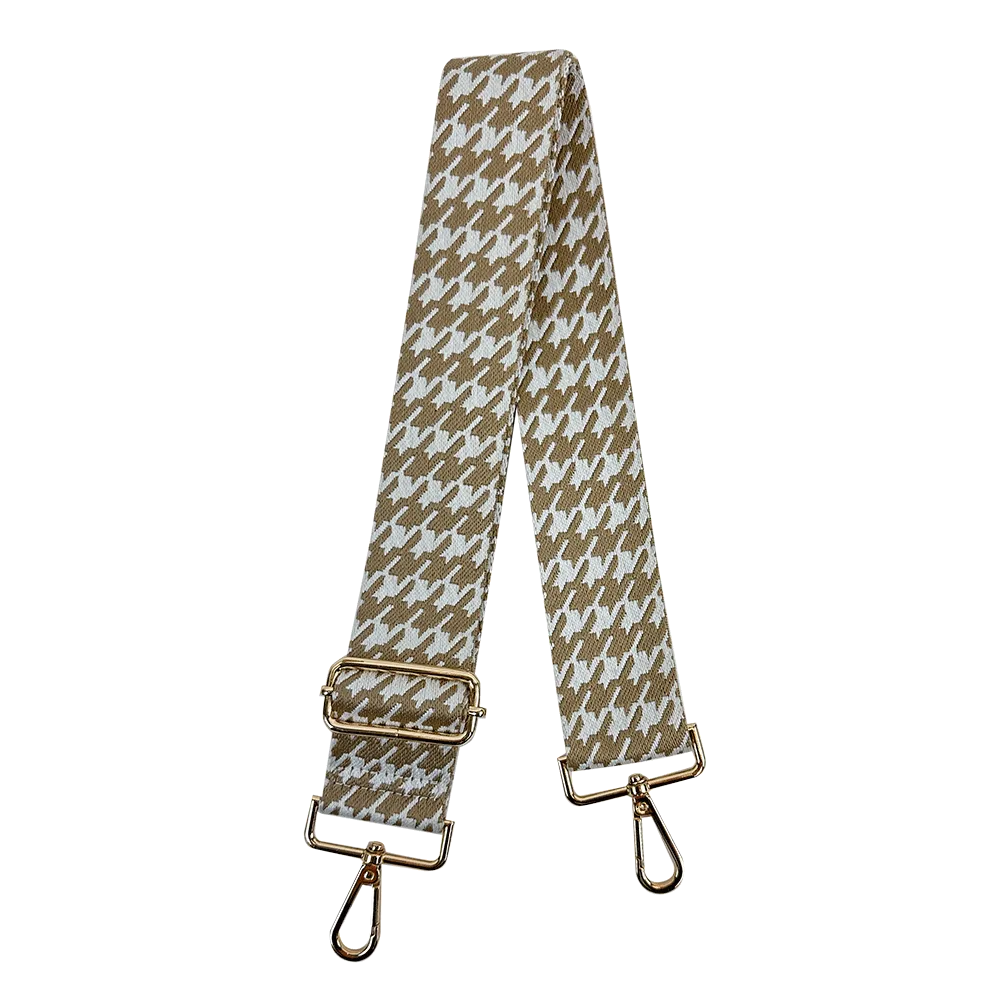 Houndstooth Interchangeable Woven Bag Strap