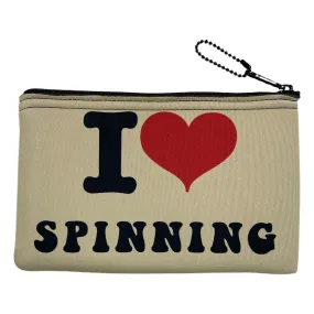 I LOVE SPINNING Notions Zipper Case 5"x8"