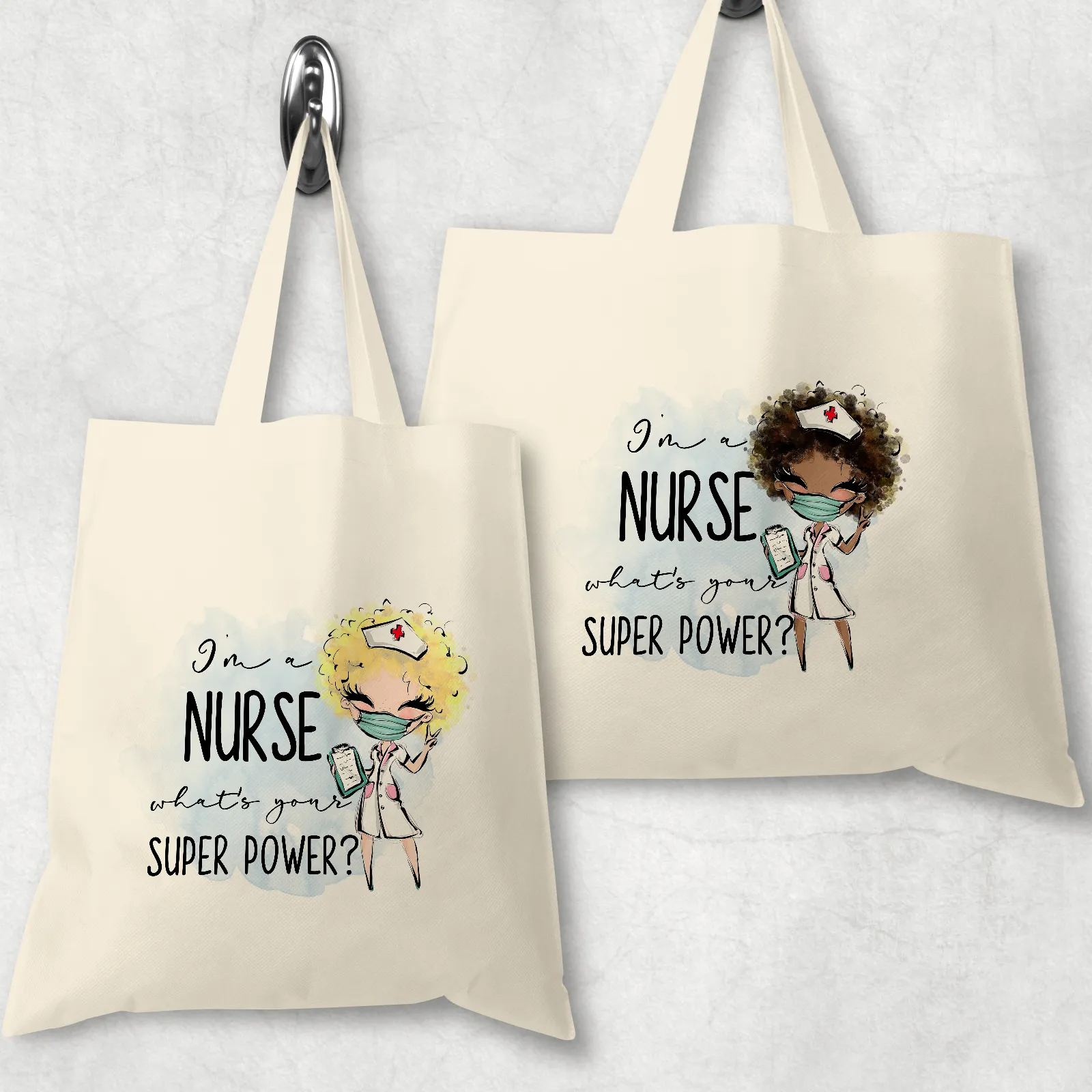 I'm a Nurse what's your superpower? Gift Personalised Tote Bag