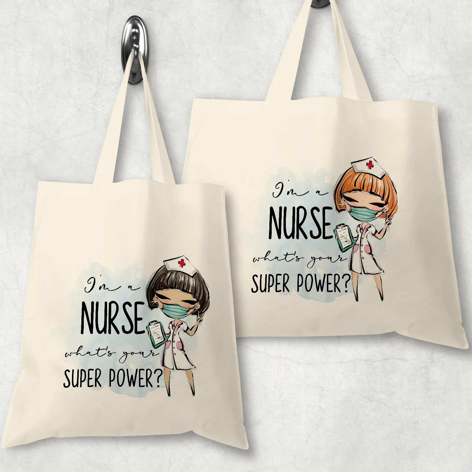 I'm a Nurse what's your superpower? Gift Personalised Tote Bag