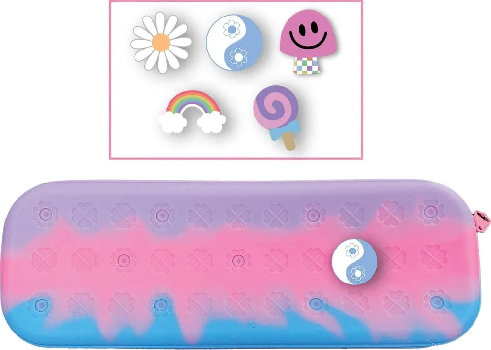 Iscream Tie Dye Charmed Jelly Pencil Case