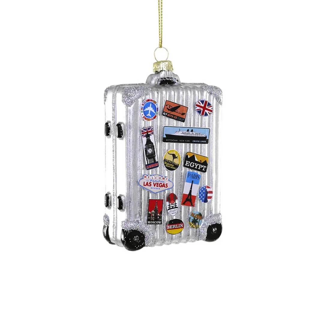 Jetsetter Suitcase Ornament 4.25"