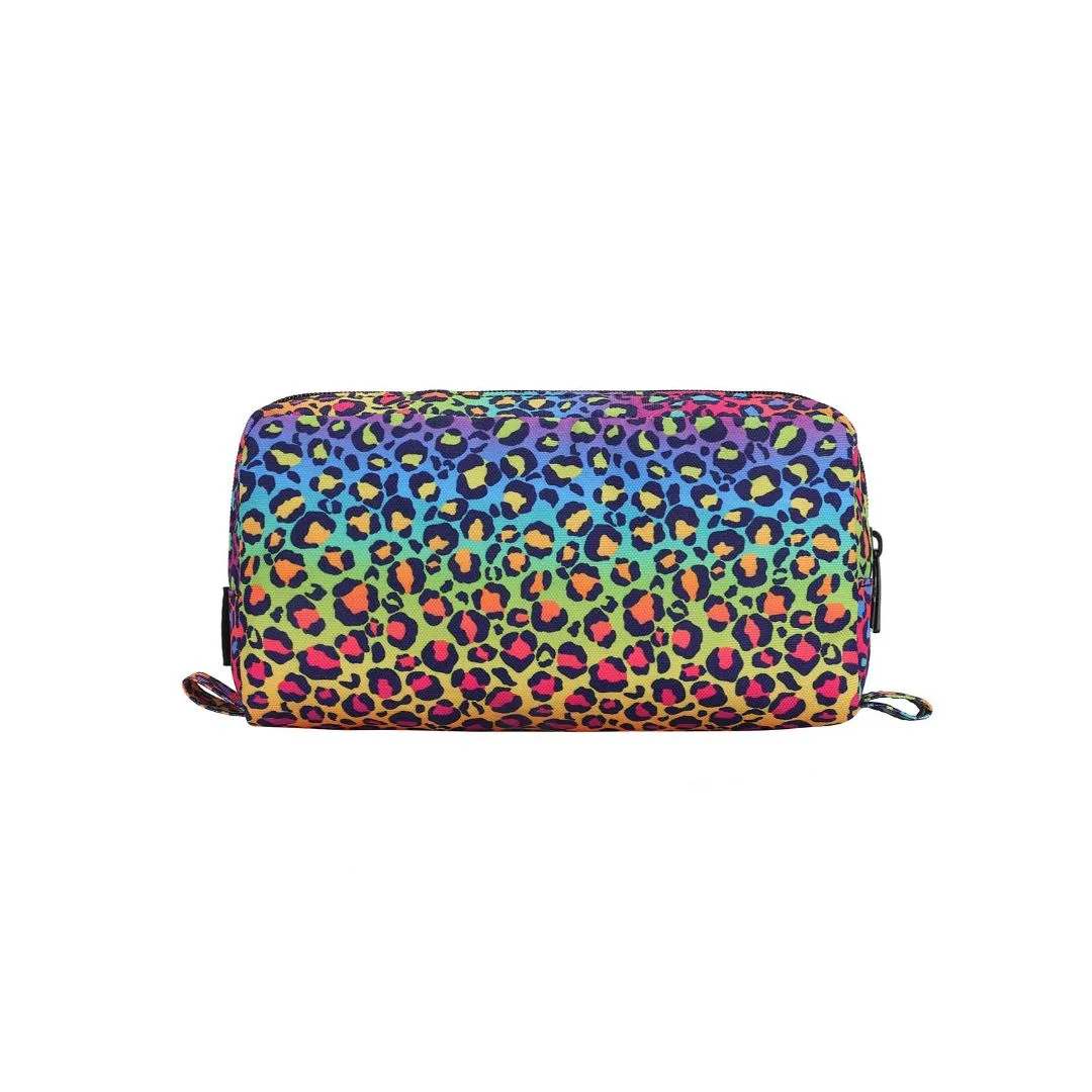 Junior Student Rainbow Leopard Pencil Case