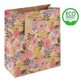 Kraft Floral Medium Bag