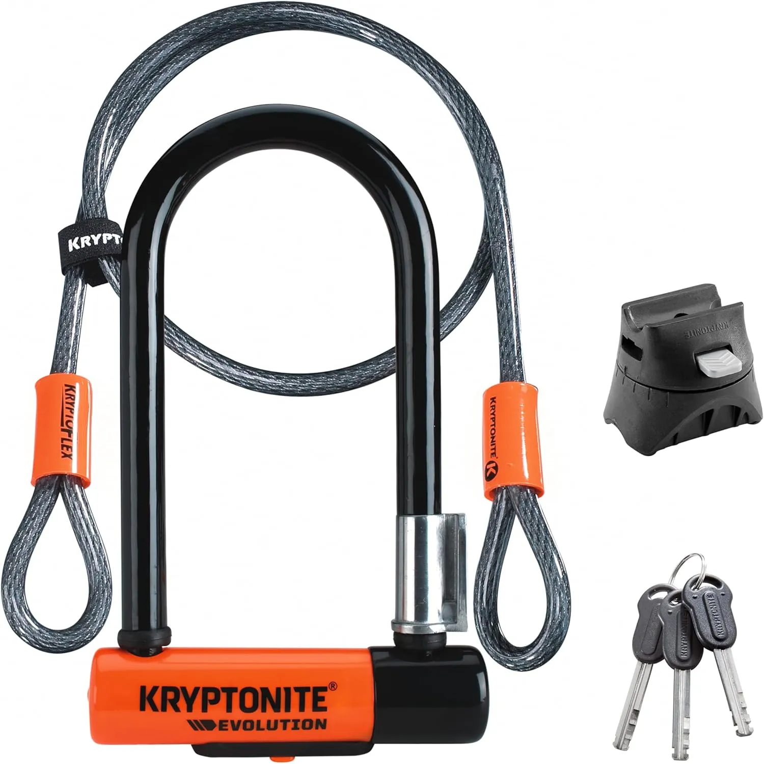 Kryptonite Evolution Mini-7 Bike U-Lock with 4ft Length Security Cable