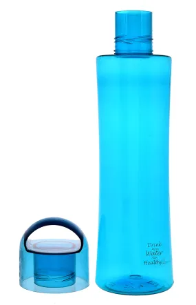 Kuber Industries Plastic Water Bottle- 1 Litre, Pack of 4 (Blue)