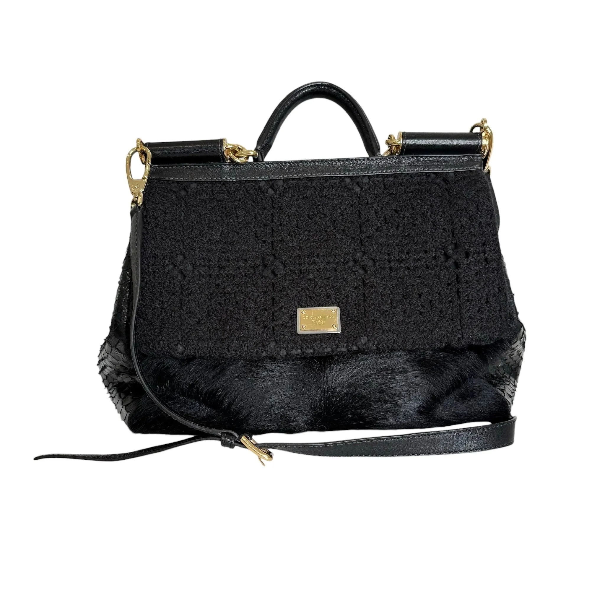 Large Black Miss Sicily Bag