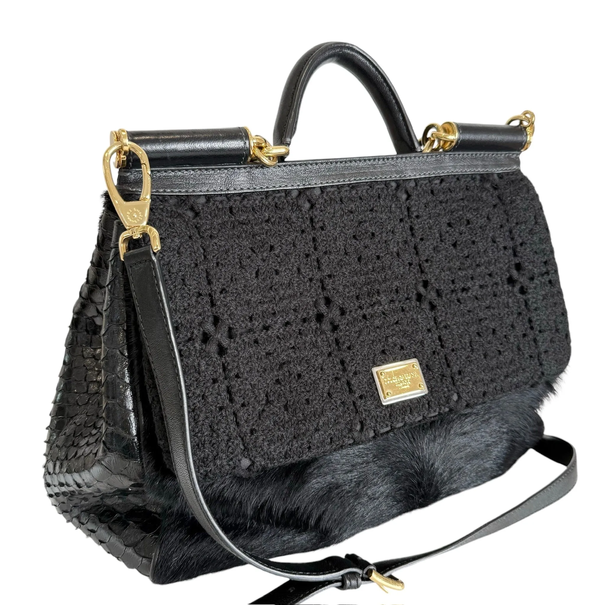 Large Black Miss Sicily Bag