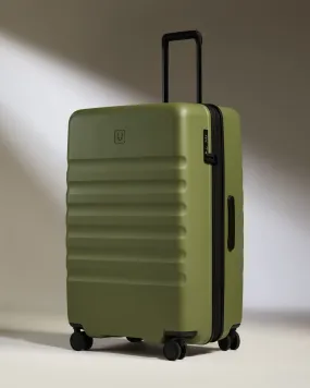 Large Suitcase in Fern Green - Icon Stripe