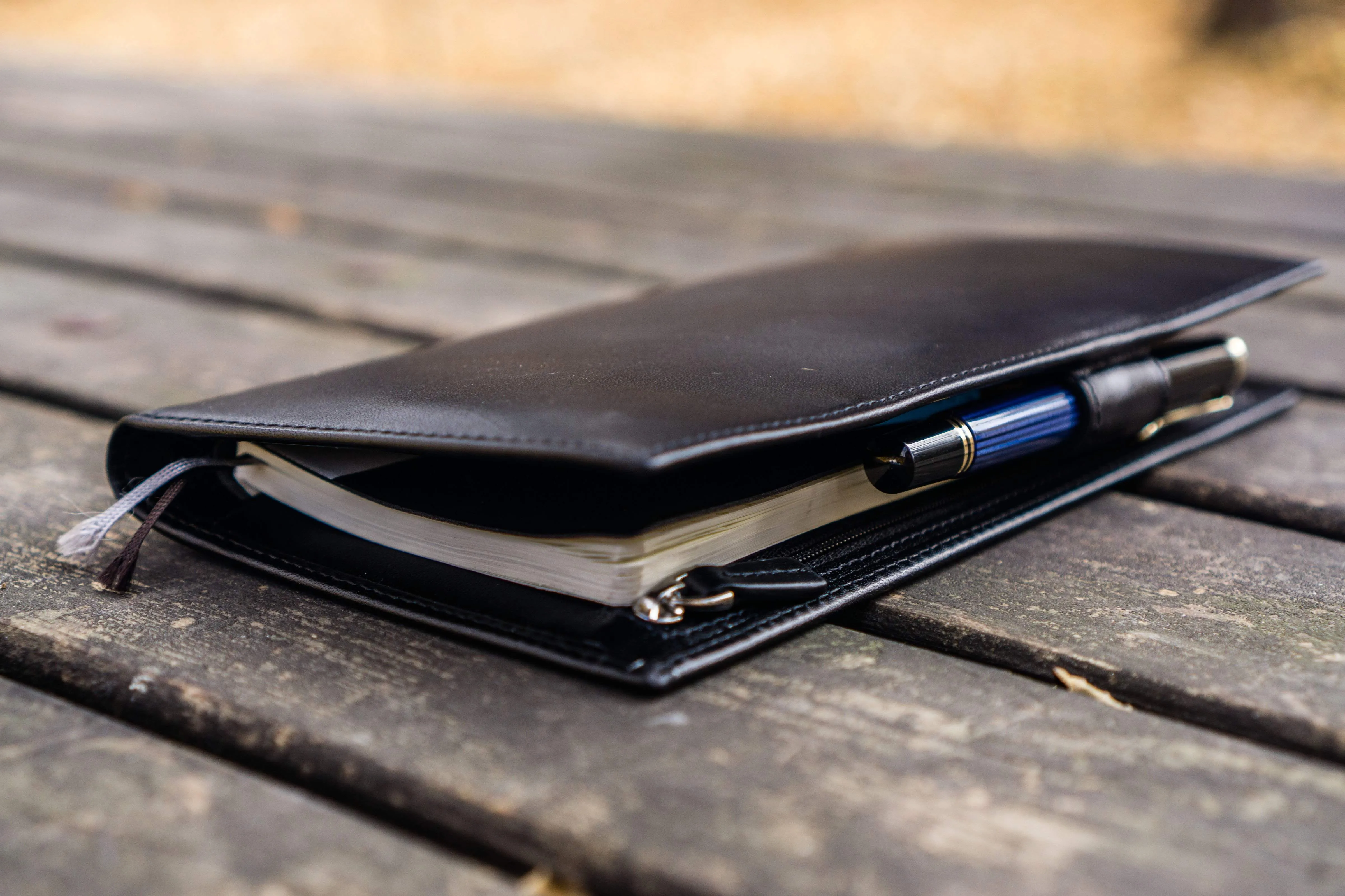 Leather Hobonichi Weeks Cover - Black