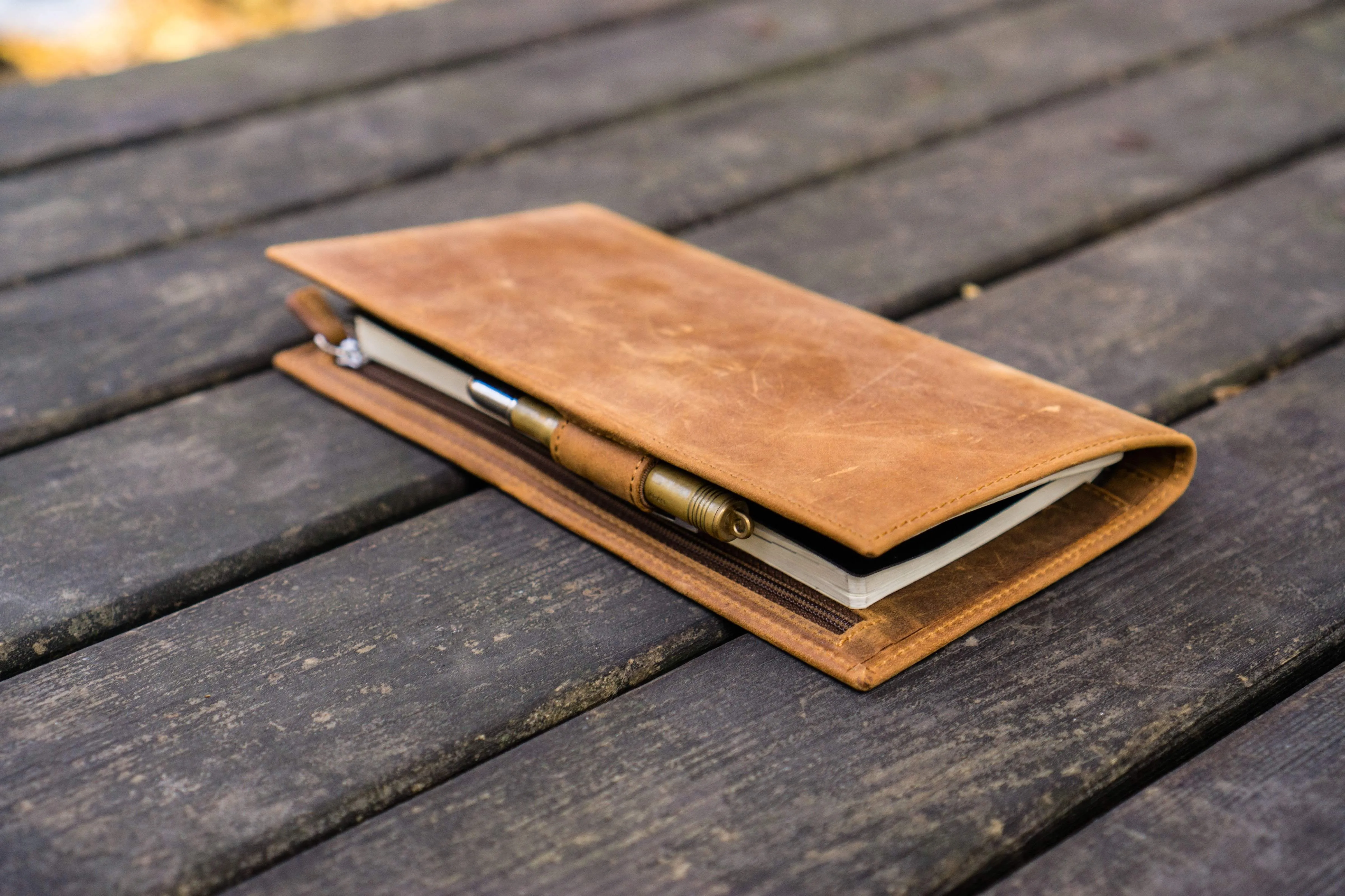 Leather Hobonichi Weeks Cover - Crazy Horse Brown