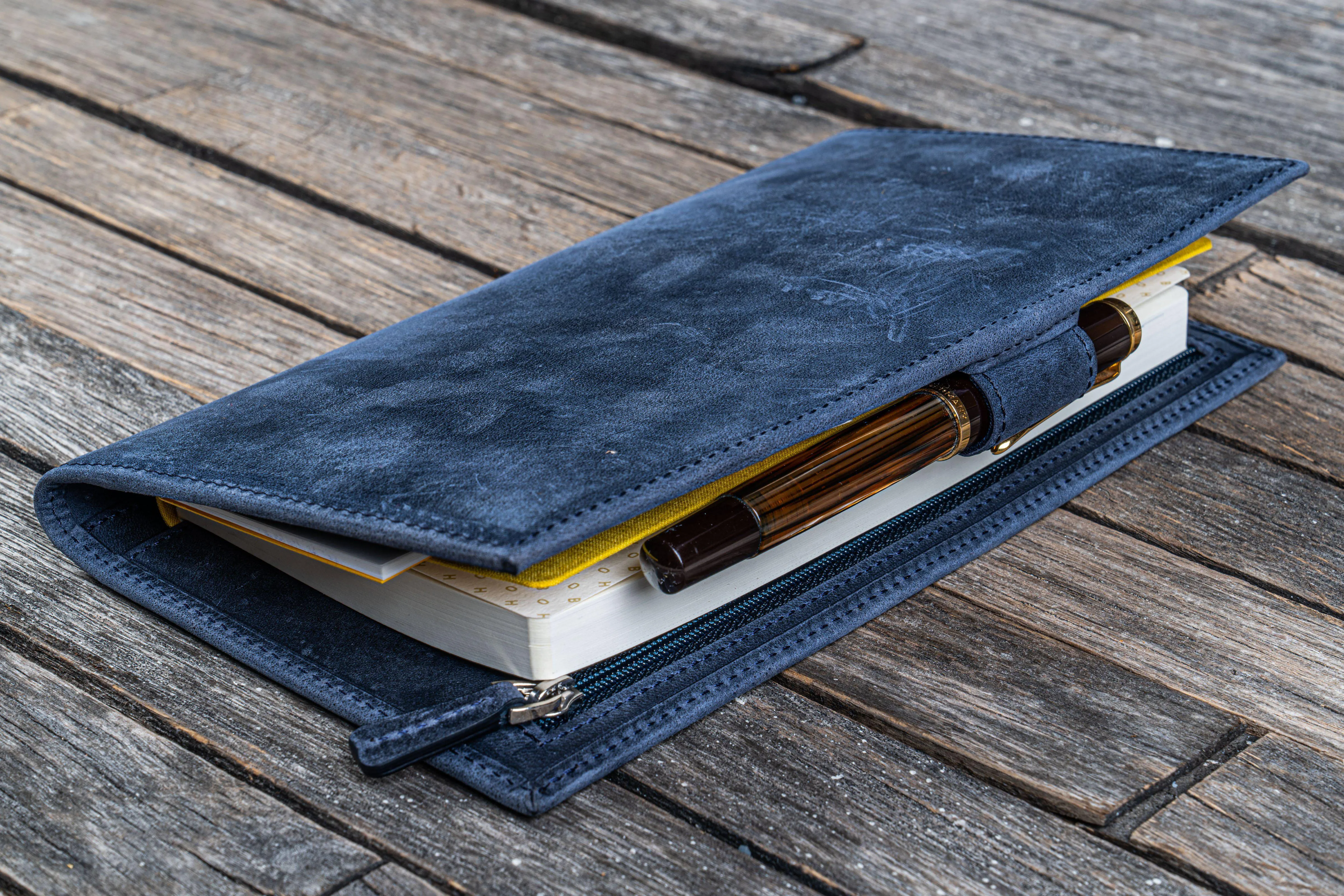 Leather Hobonichi Weeks Cover - Crazy Horse Navy Blue