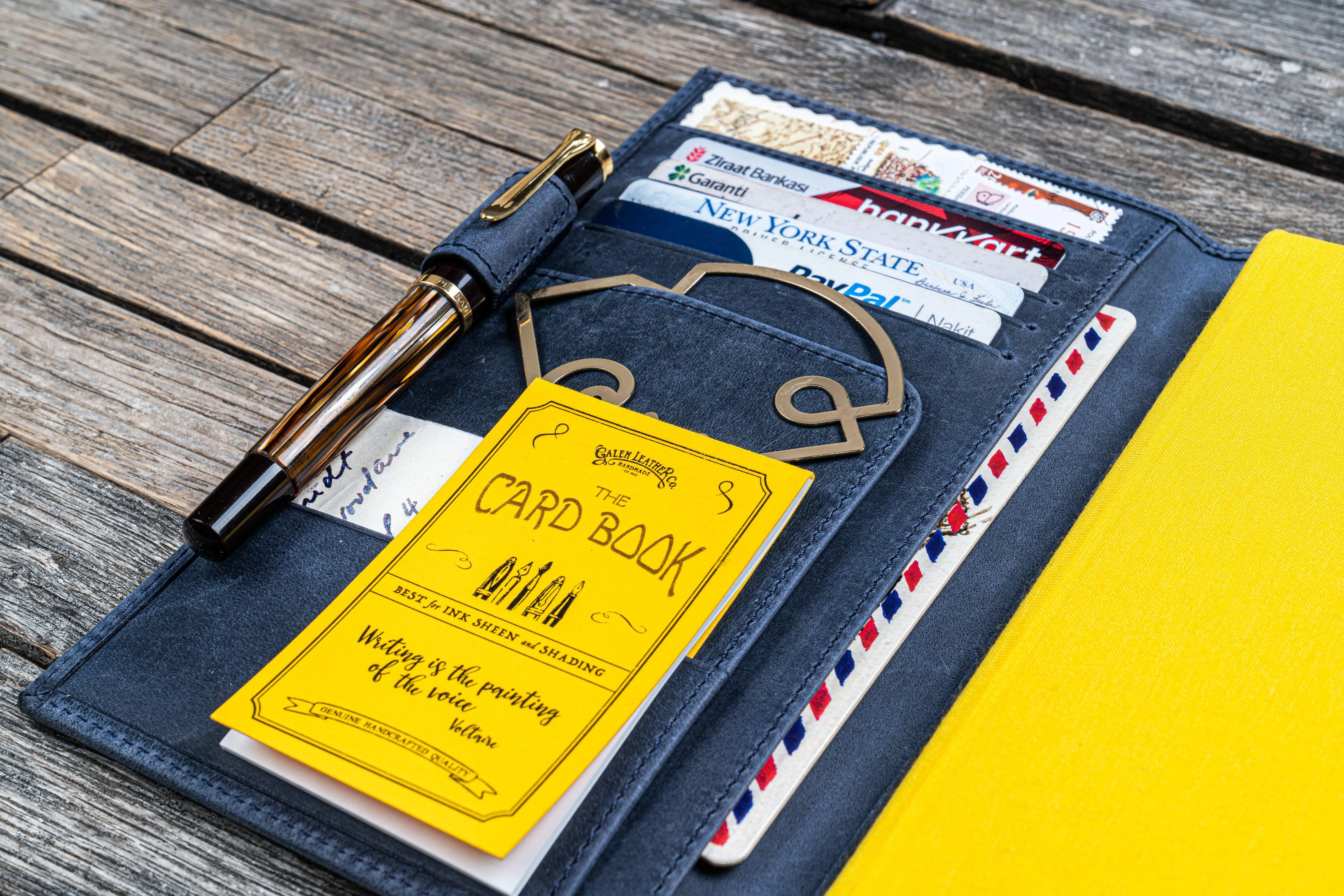 Leather Hobonichi Weeks Cover - Crazy Horse Navy Blue