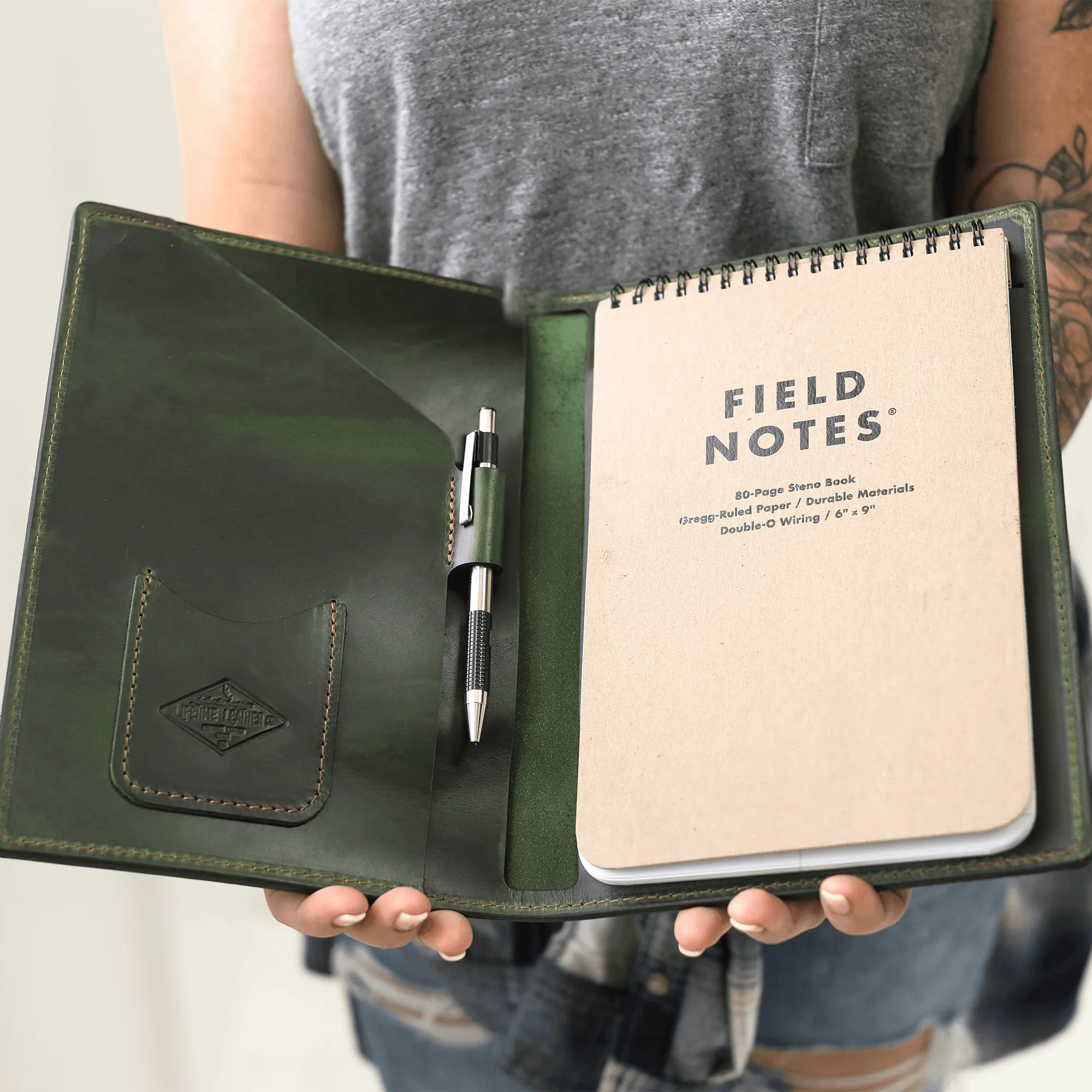 Leather Steno Pad by Lifetime Leather Co