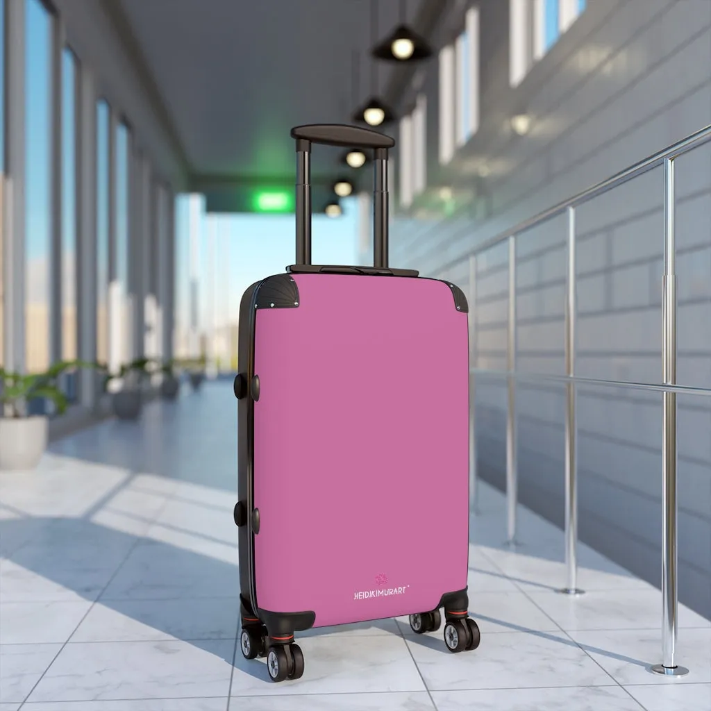 Light Pink Solid Color Suitcases, Modern Simple Minimalist Designer Suitcase Luggage (Small, Medium, Large)