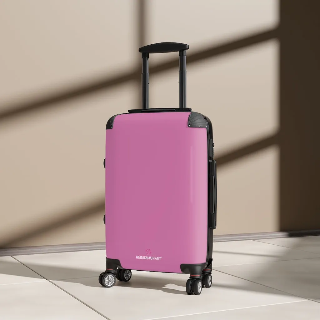 Light Pink Solid Color Suitcases, Modern Simple Minimalist Designer Suitcase Luggage (Small, Medium, Large)