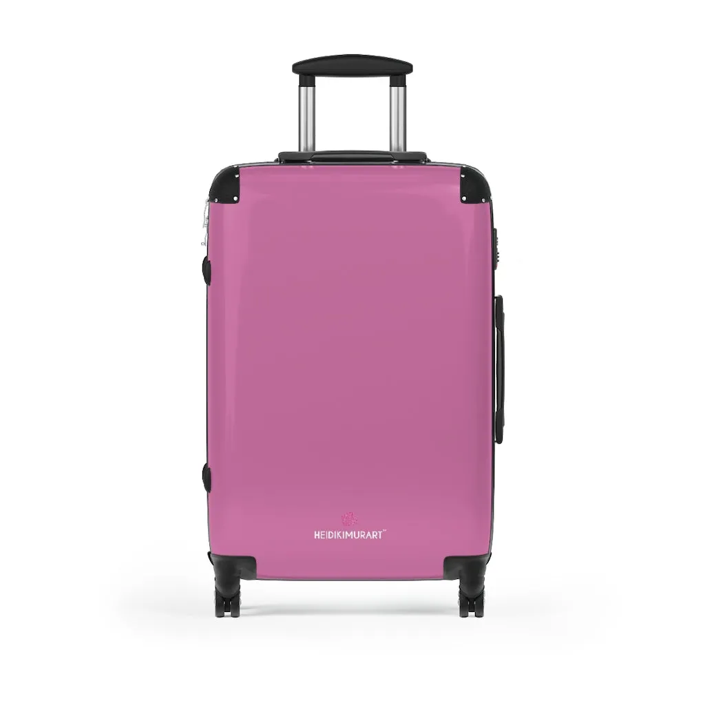 Light Pink Solid Color Suitcases, Modern Simple Minimalist Designer Suitcase Luggage (Small, Medium, Large)