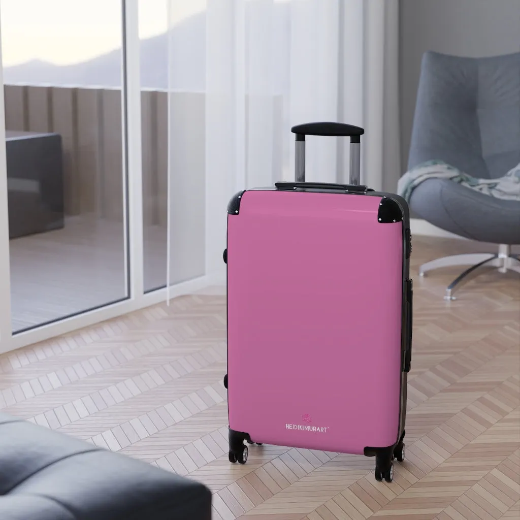 Light Pink Solid Color Suitcases, Modern Simple Minimalist Designer Suitcase Luggage (Small, Medium, Large)