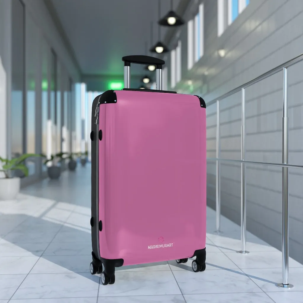 Light Pink Solid Color Suitcases, Modern Simple Minimalist Designer Suitcase Luggage (Small, Medium, Large)