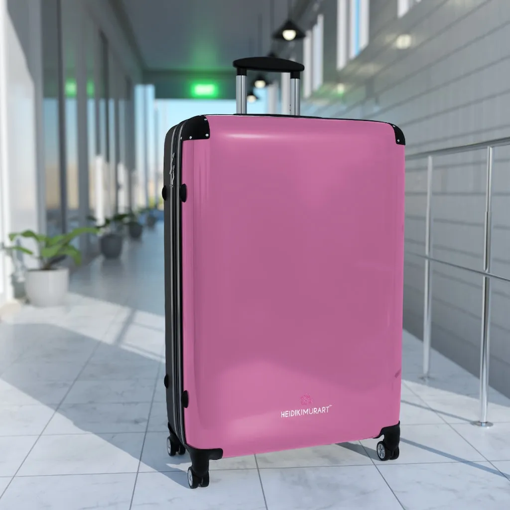 Light Pink Solid Color Suitcases, Modern Simple Minimalist Designer Suitcase Luggage (Small, Medium, Large)