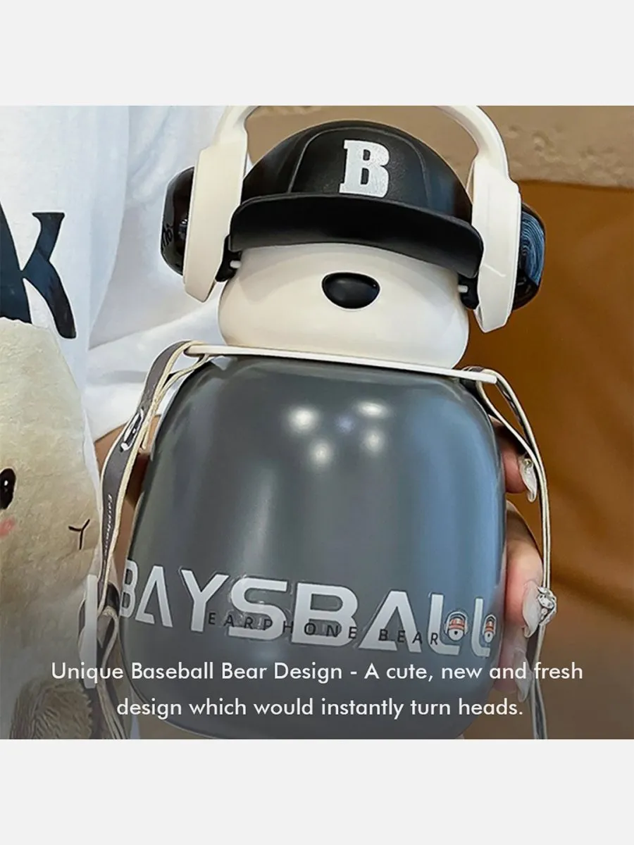 Little Surprise Box Baseball Bear Kids Water Bottle