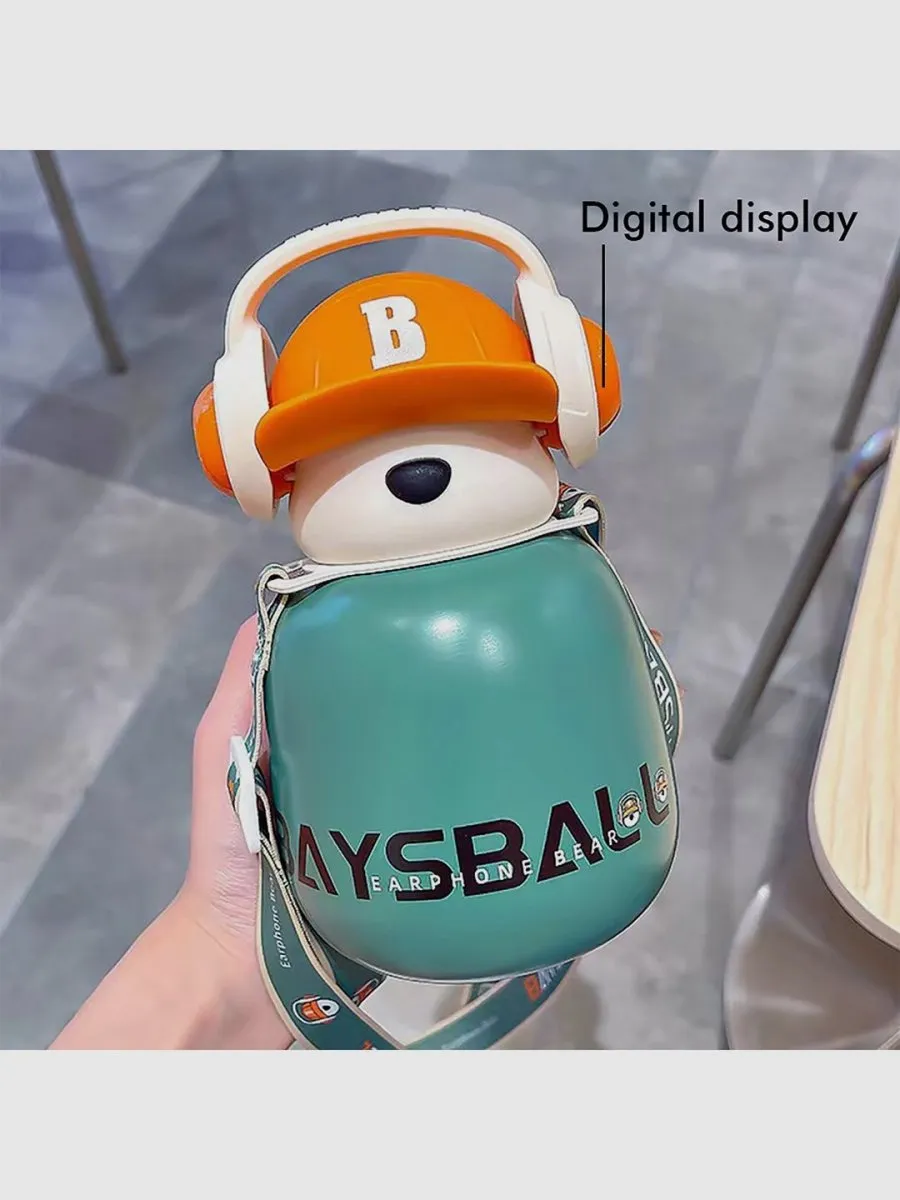 Little Surprise Box Baseball Bear Kids Water Bottle