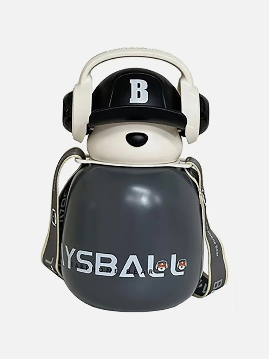 Little Surprise Box Baseball Bear Kids Water Bottle