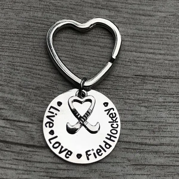 Live Love Field Hockey Keychain