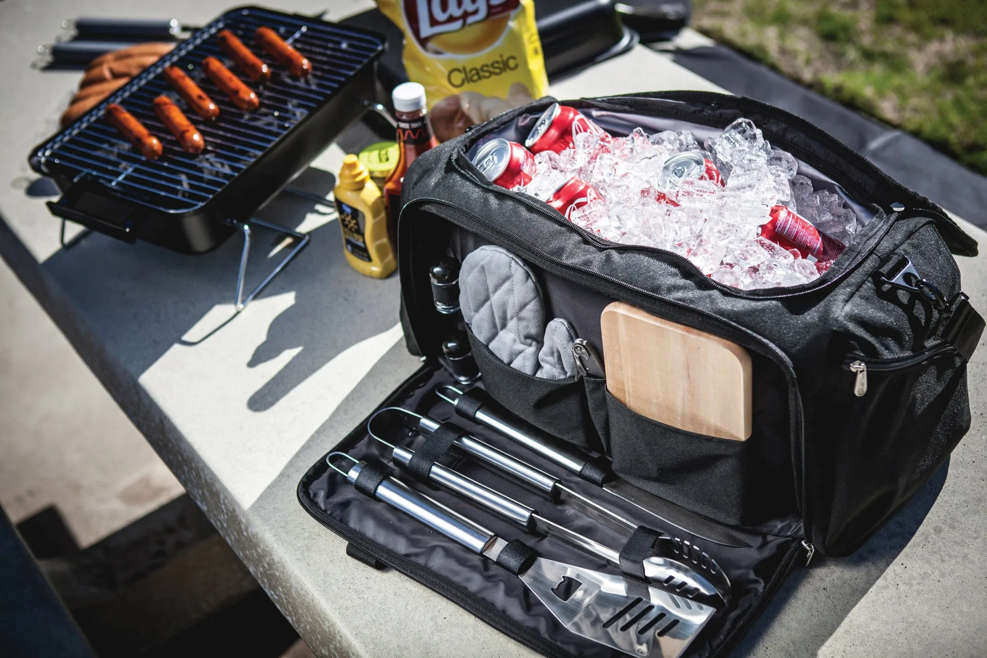 Louisville Cardinals - BBQ Kit Grill Set & Cooler