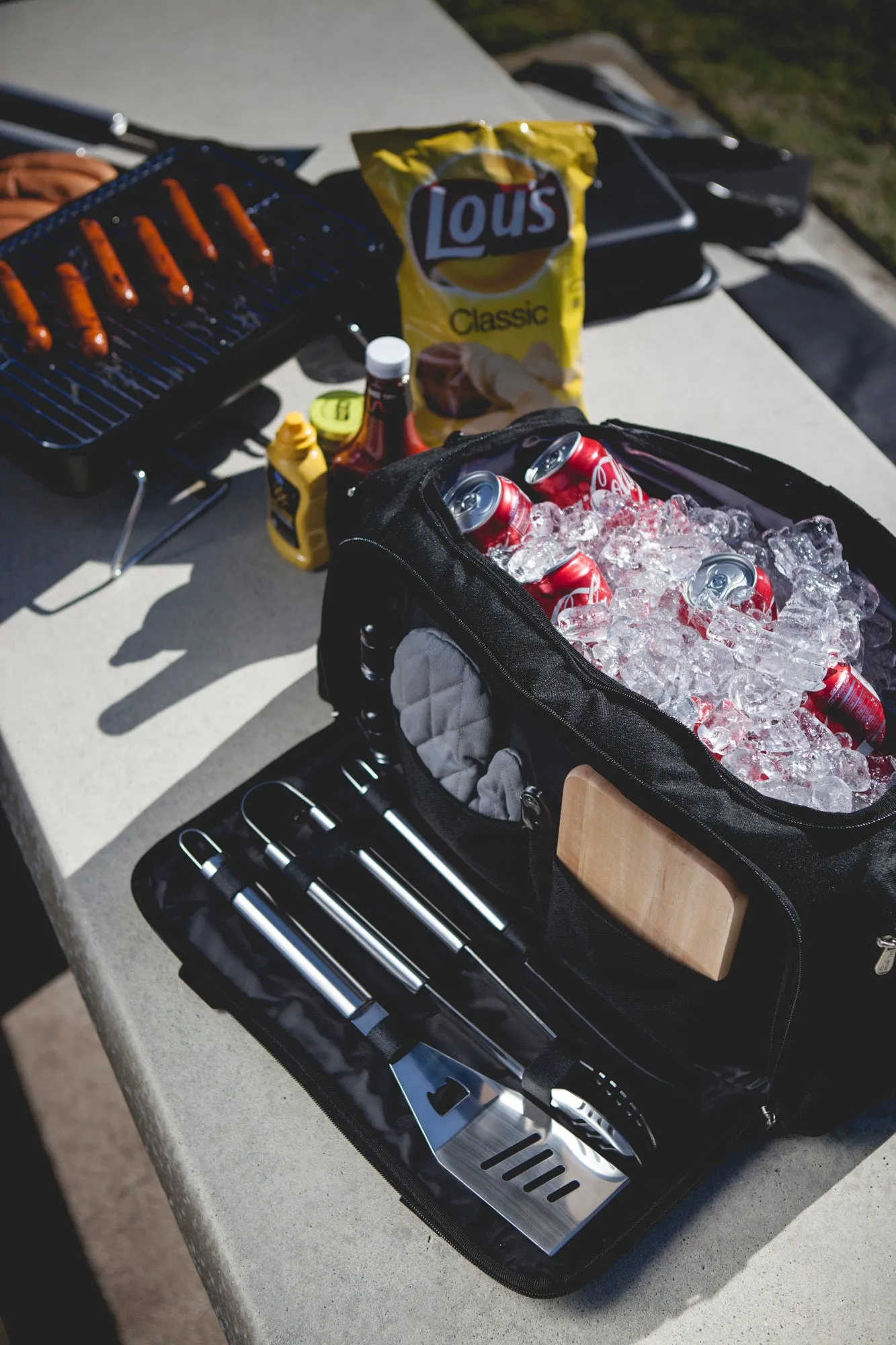 Louisville Cardinals - BBQ Kit Grill Set & Cooler