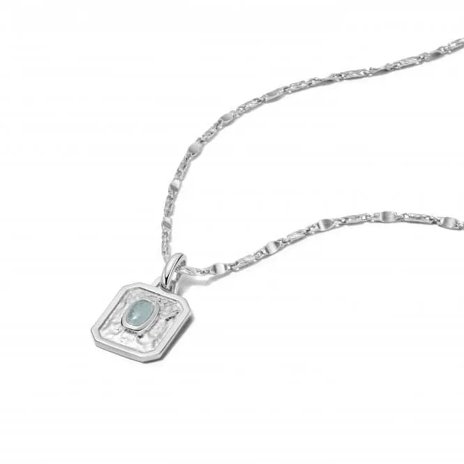 March Birthstone Recycled Sterling Silver Necklace BS03_SLV