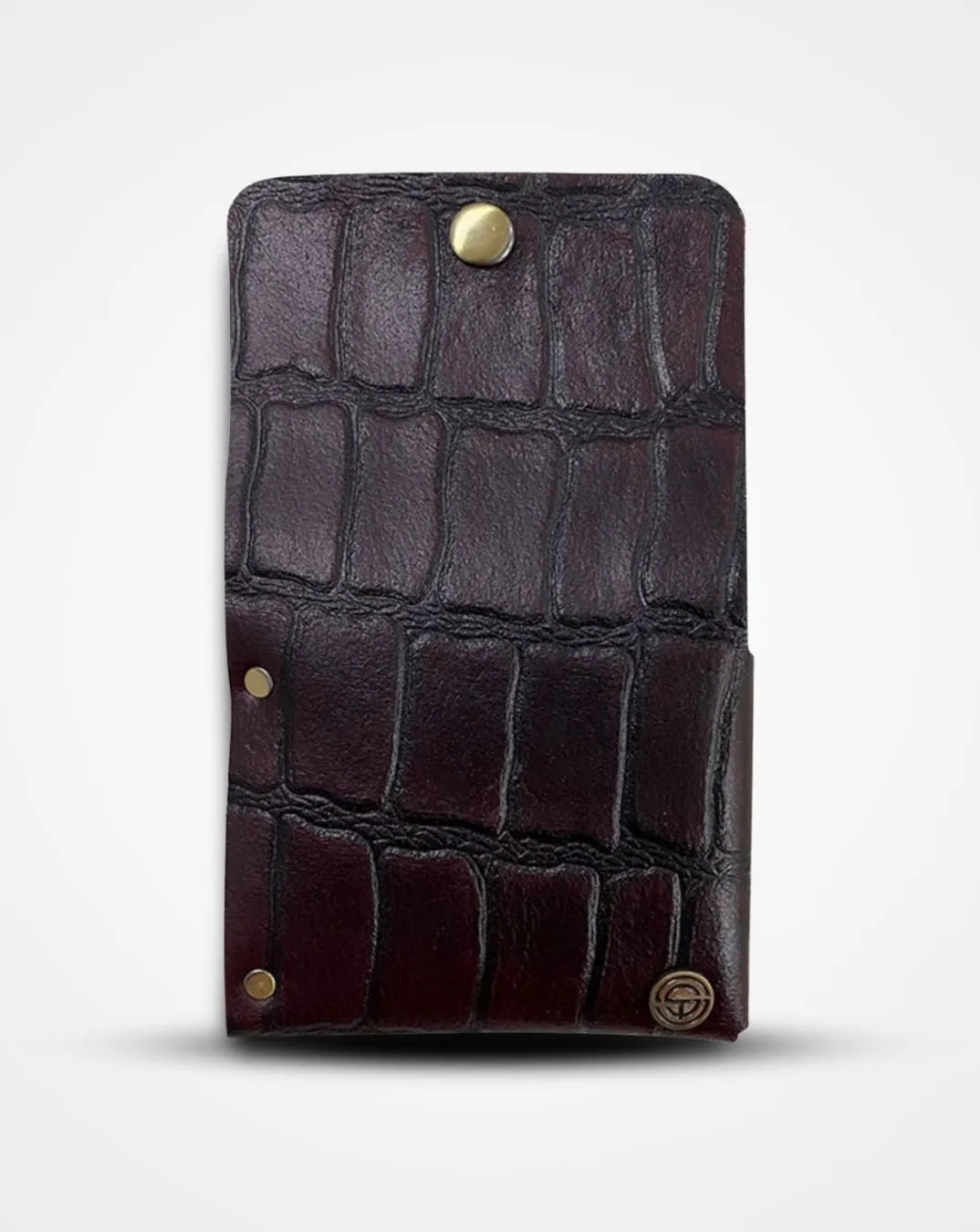 MAROON TURTLEBACK NATIVE BATUA - SLIM LEATHER WALLET