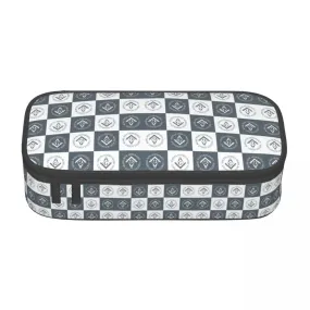 Master Mason Blue Lodge Office Tools Case - Gray & White Pattern