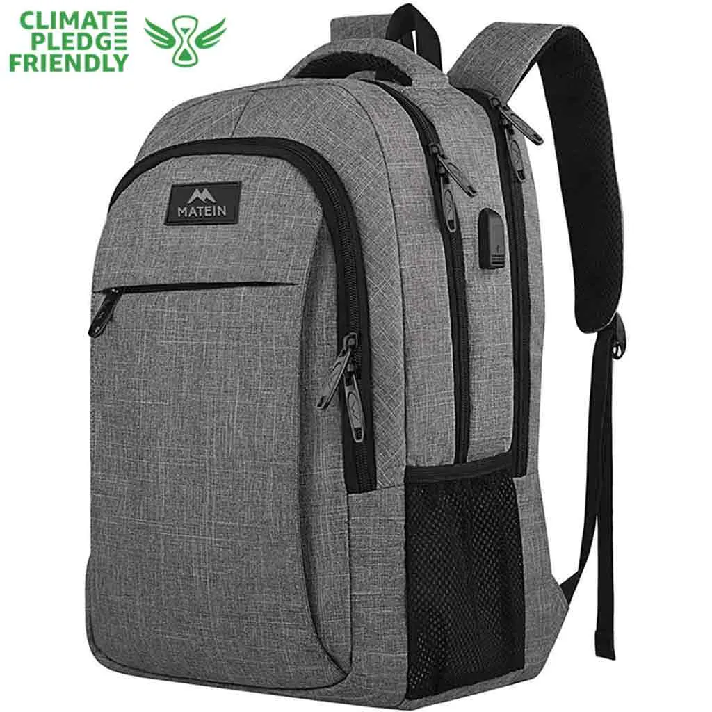 Matein Mlassic Travel Gray Laptop Backpack