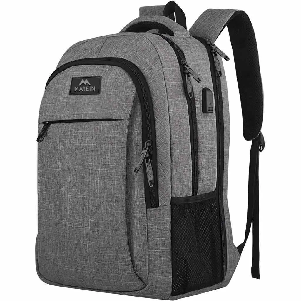 Matein Mlassic Travel Gray Laptop Backpack