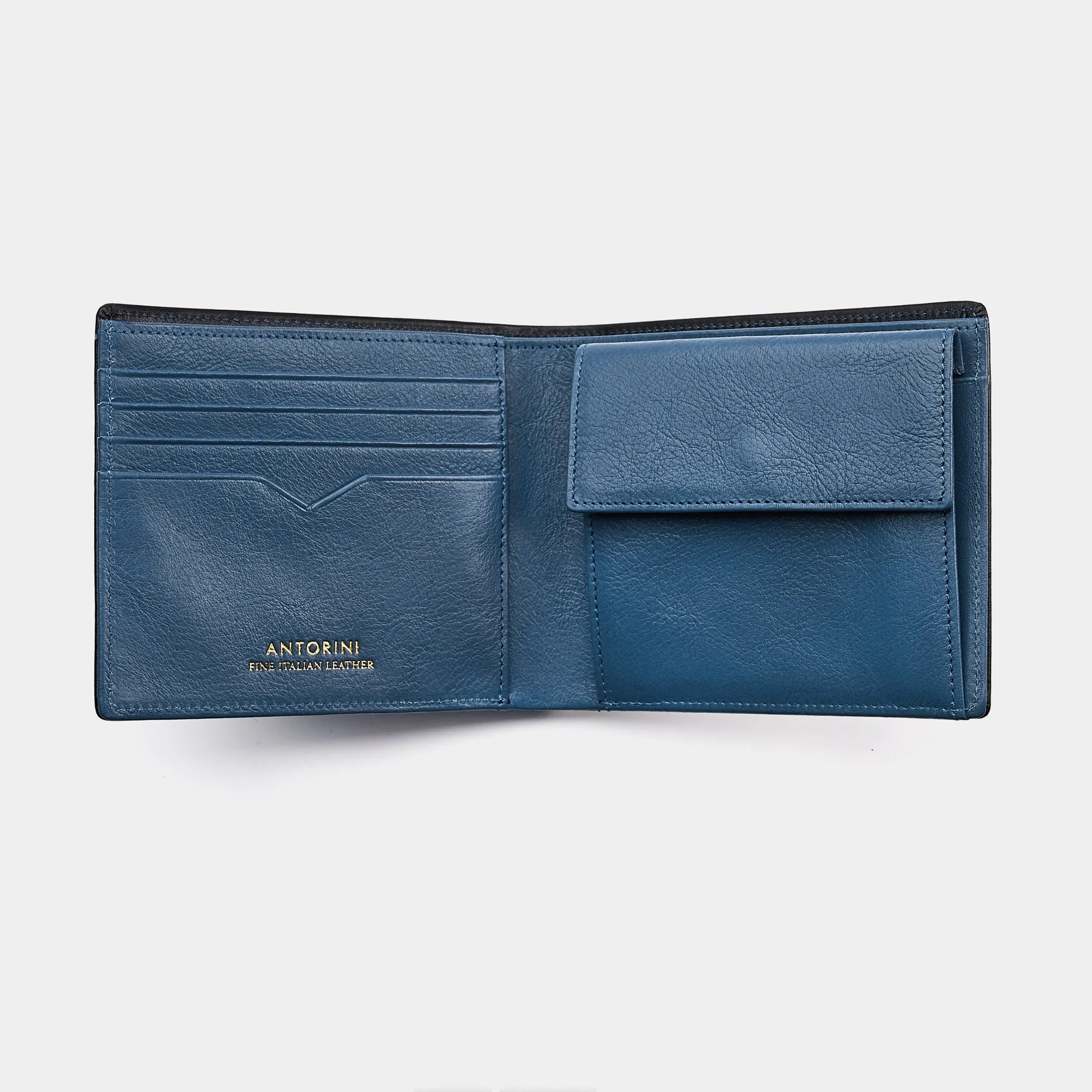 Men's 4cc Wallet ANTORINI in Black and Blue