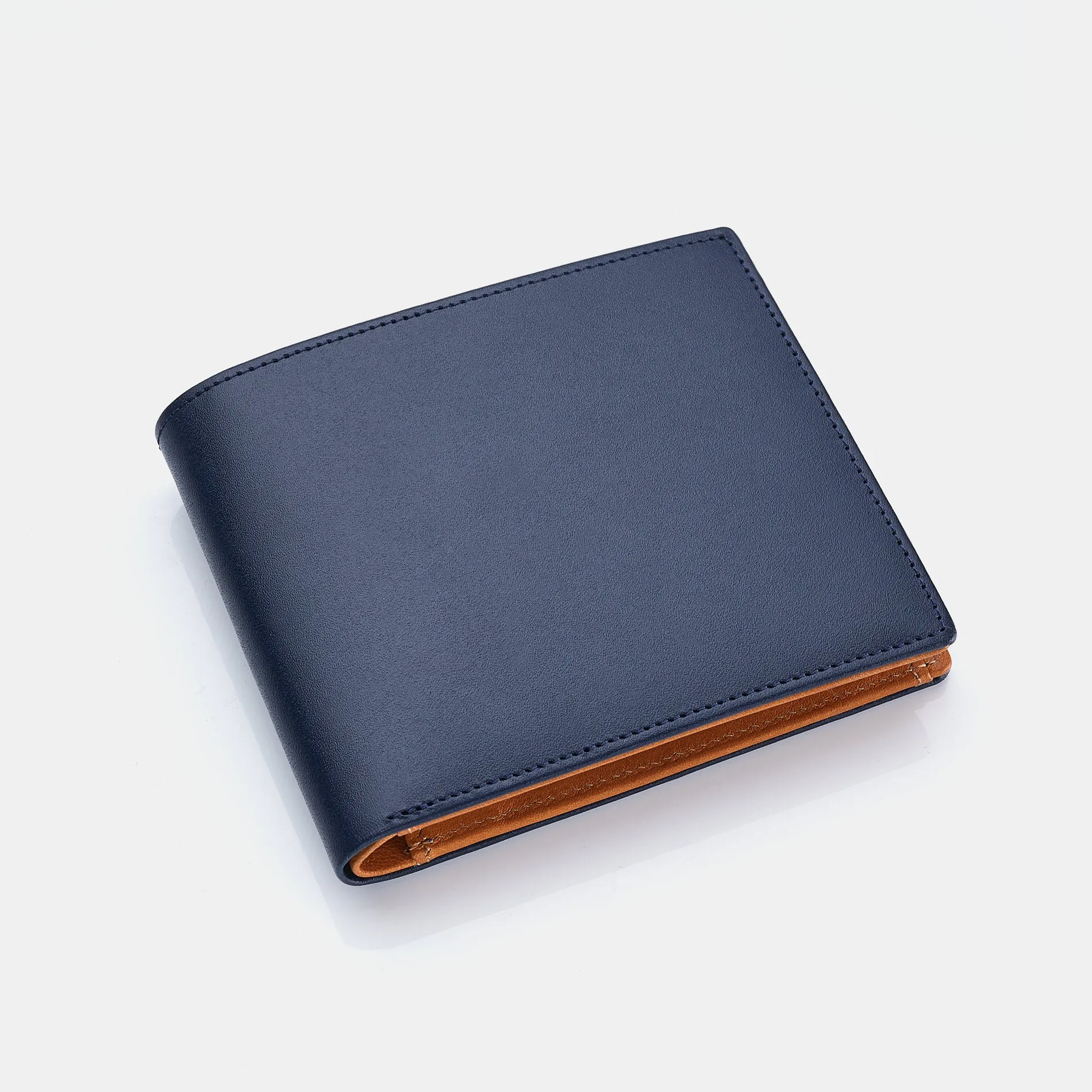 Men's Wallet ANTORINI in Navy and Cognac, 4cc