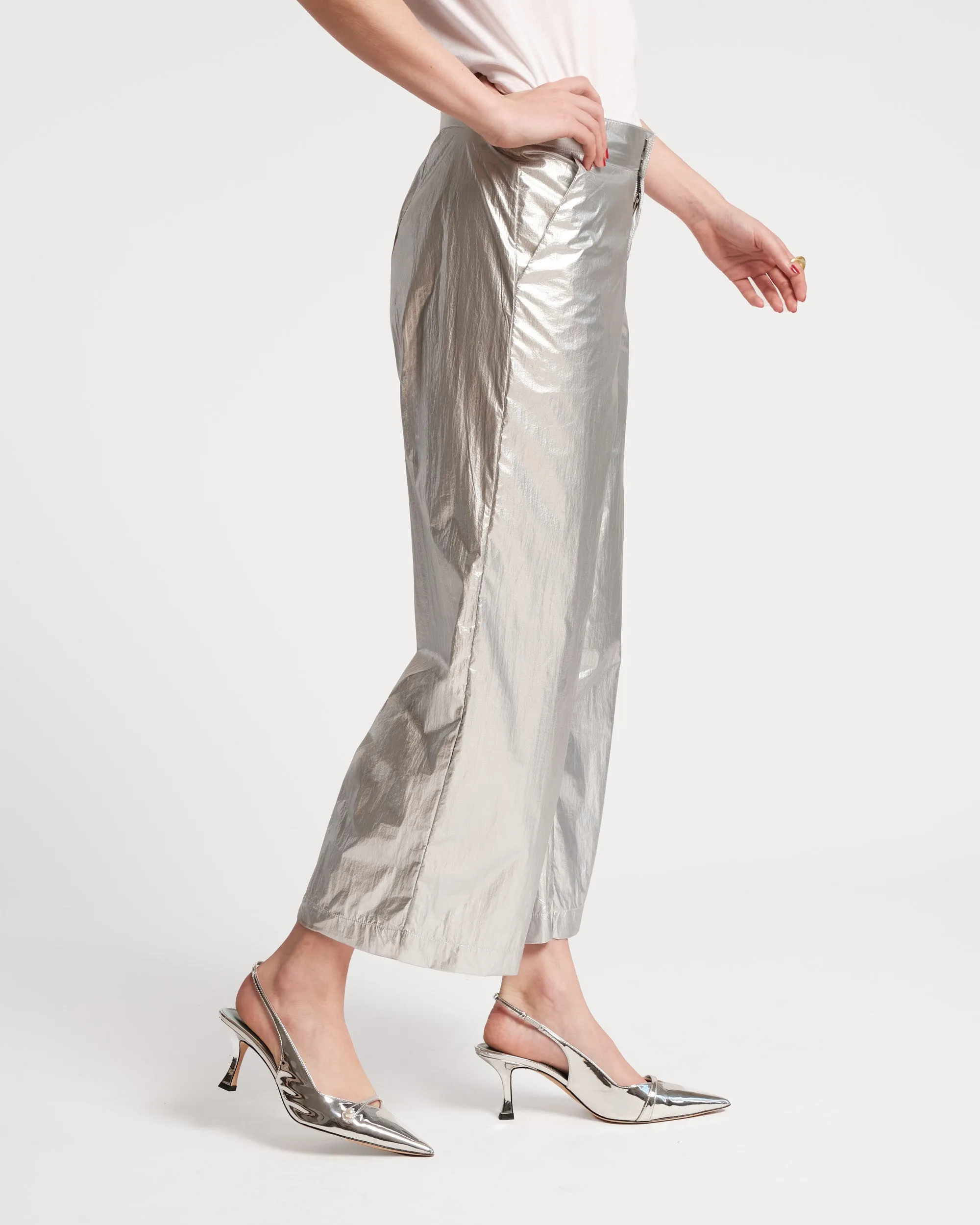 Mimi Metallic Silver Pant