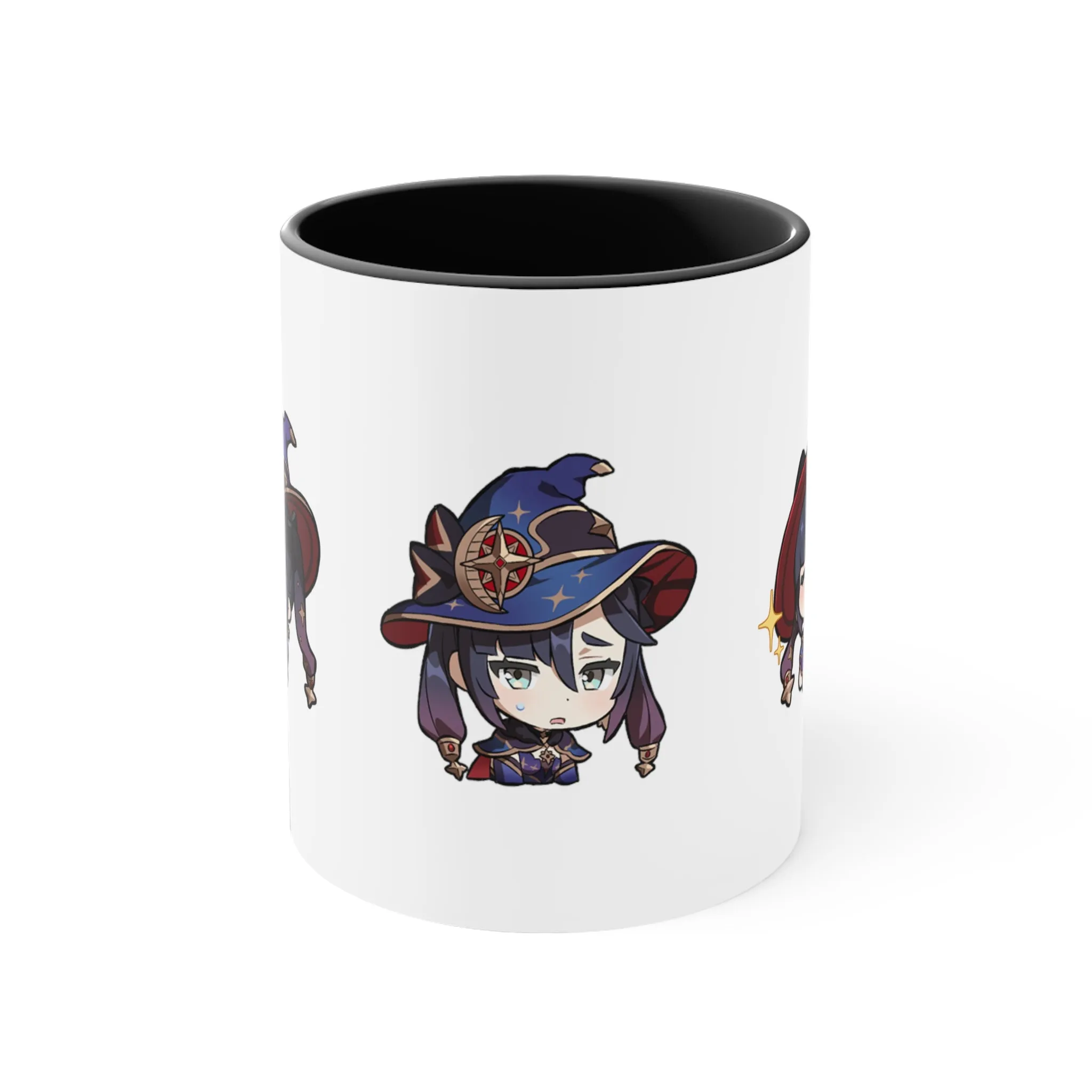 Mona Genshin Impact Accent Coffee Mug, 11oz Cups Mugs Cup Gift For Gamer Gifts Game Anime Fanart Fan Birthday Valentine's Christmas