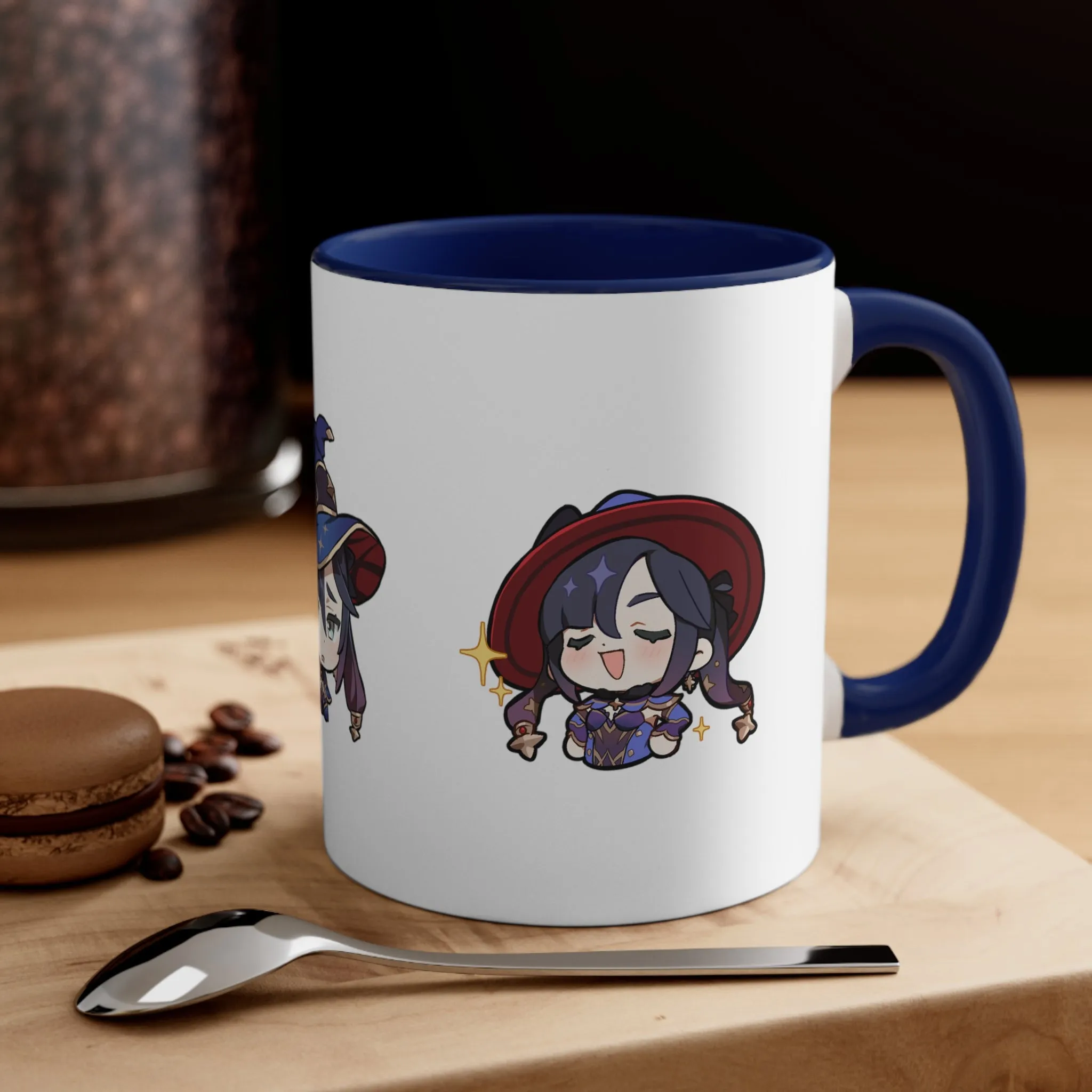 Mona Genshin Impact Accent Coffee Mug, 11oz Cups Mugs Cup Gift For Gamer Gifts Game Anime Fanart Fan Birthday Valentine's Christmas