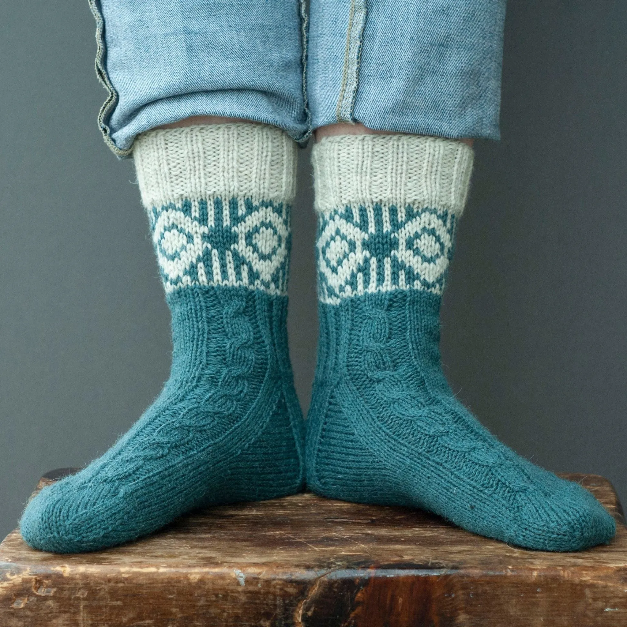 Moongate Socks Kit by Virginia Sattler-Reimer in Rambler