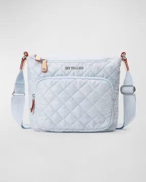 MScout Deluxe Denim Quilted Crossbody Bag