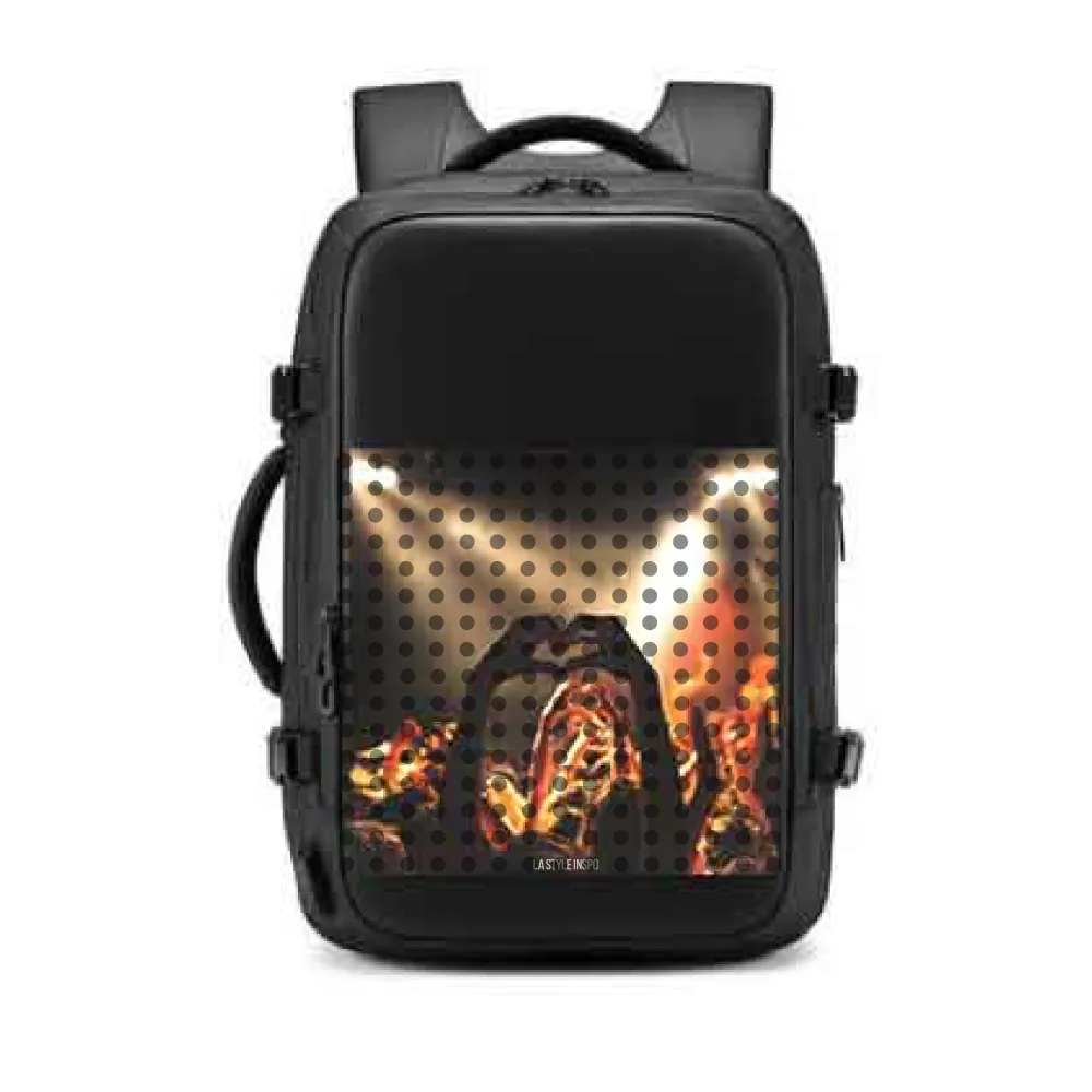 Multimedia LED Backpack Business Backpack Casual Oxford Black