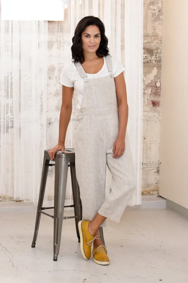 natural linen overalls