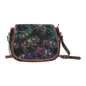 Neon Floral Buffalos Saddle Bag/Small