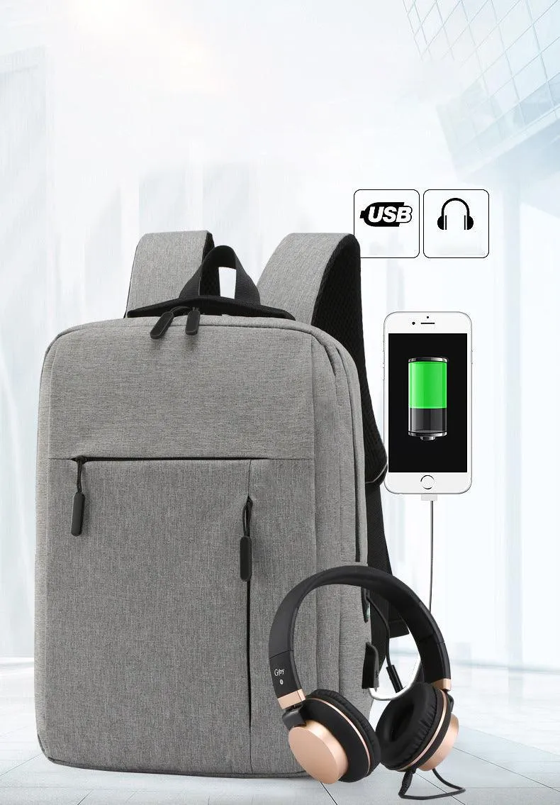 New Dimension Anti-theft Smart Laptop Backpack with USB Port - Grey