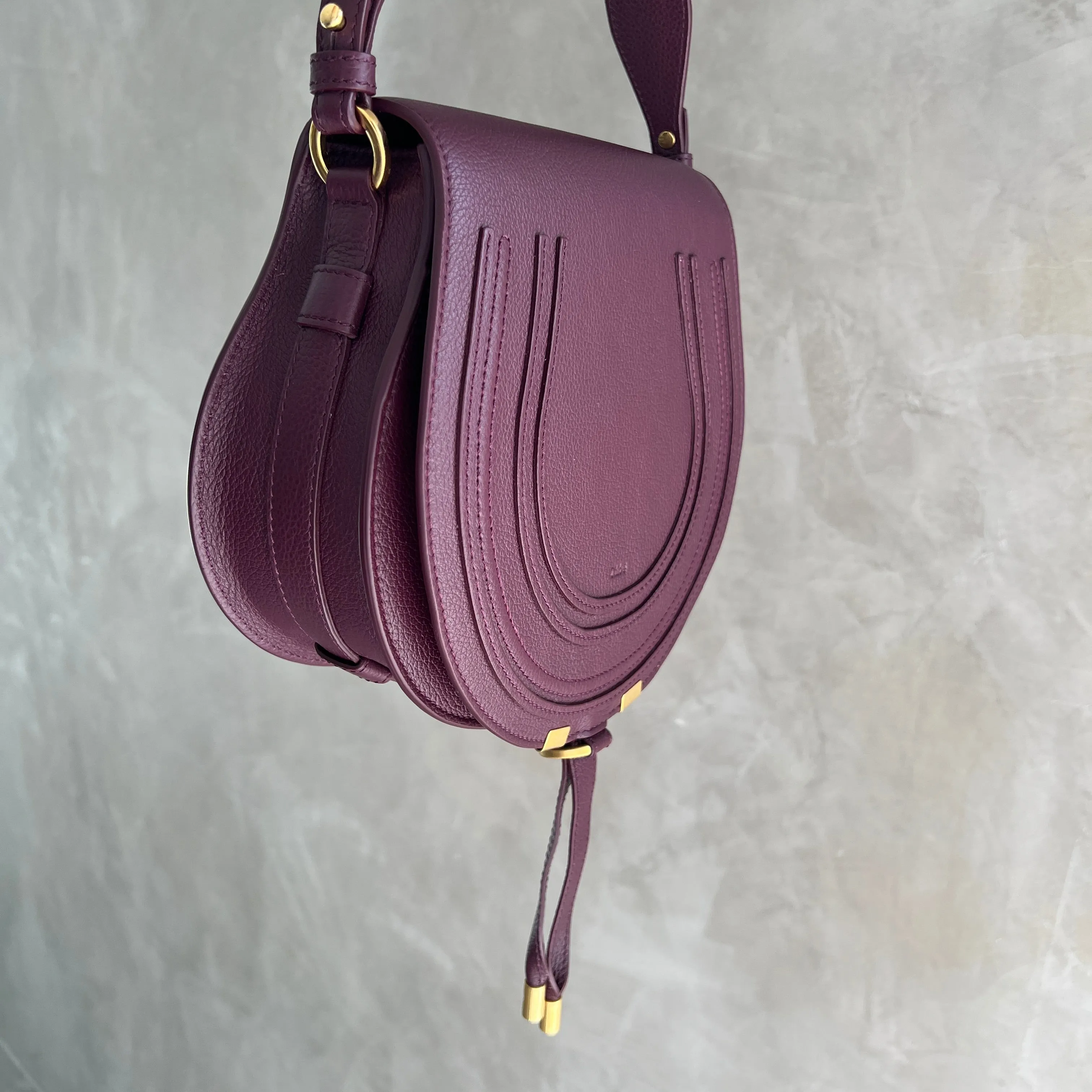 New Marcie Small Satchel, Dimness Purple