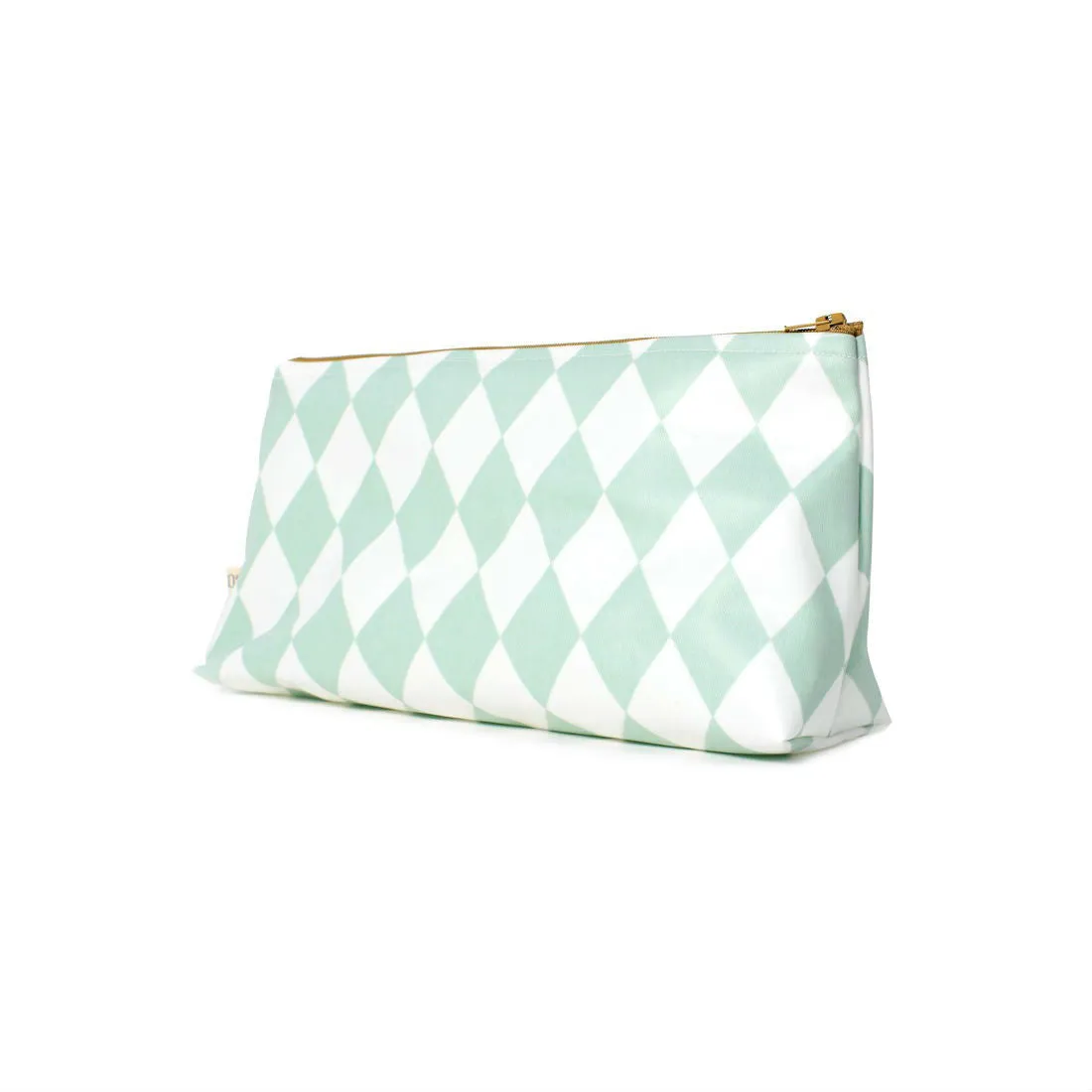 Nobodinoz Pencil Case Napoli Green Diamonds