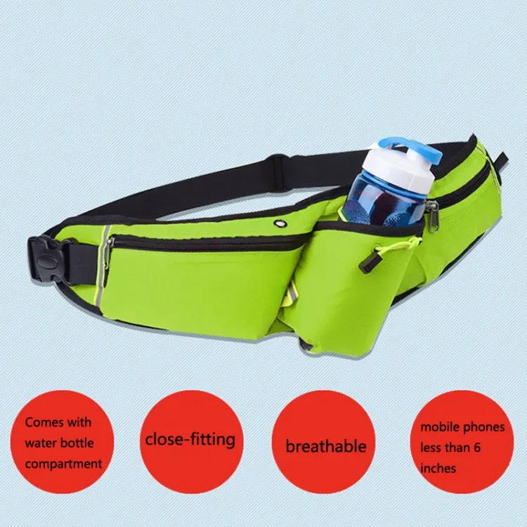 Outdoor Sports Water Bottle Waist Bag Multifunctional Fitness Running Mobile Phone Invisible Waist Bag(Black)