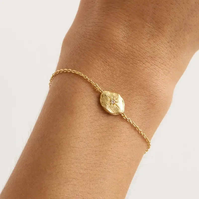 Paige Hammered Star Bracelet | 18K Gold Plated